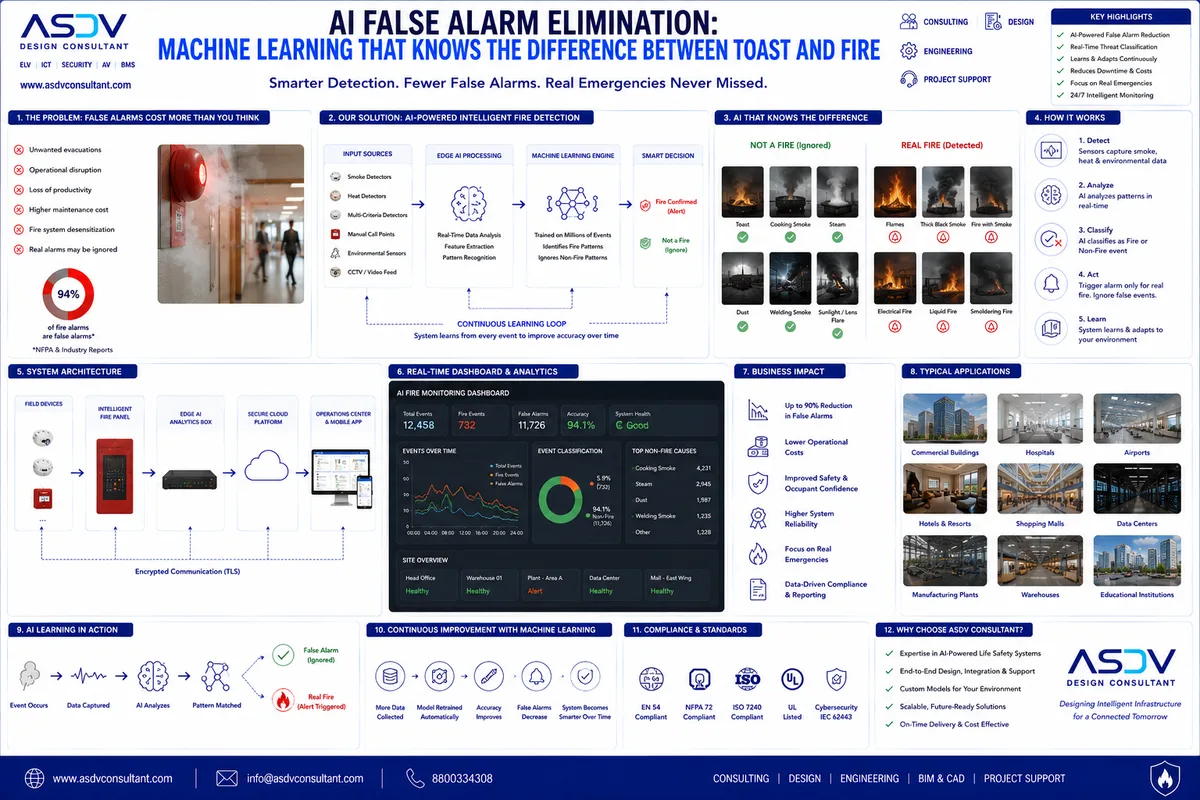 AI False Alarm Elimination: Machine Learning Fire Detection Accuracy