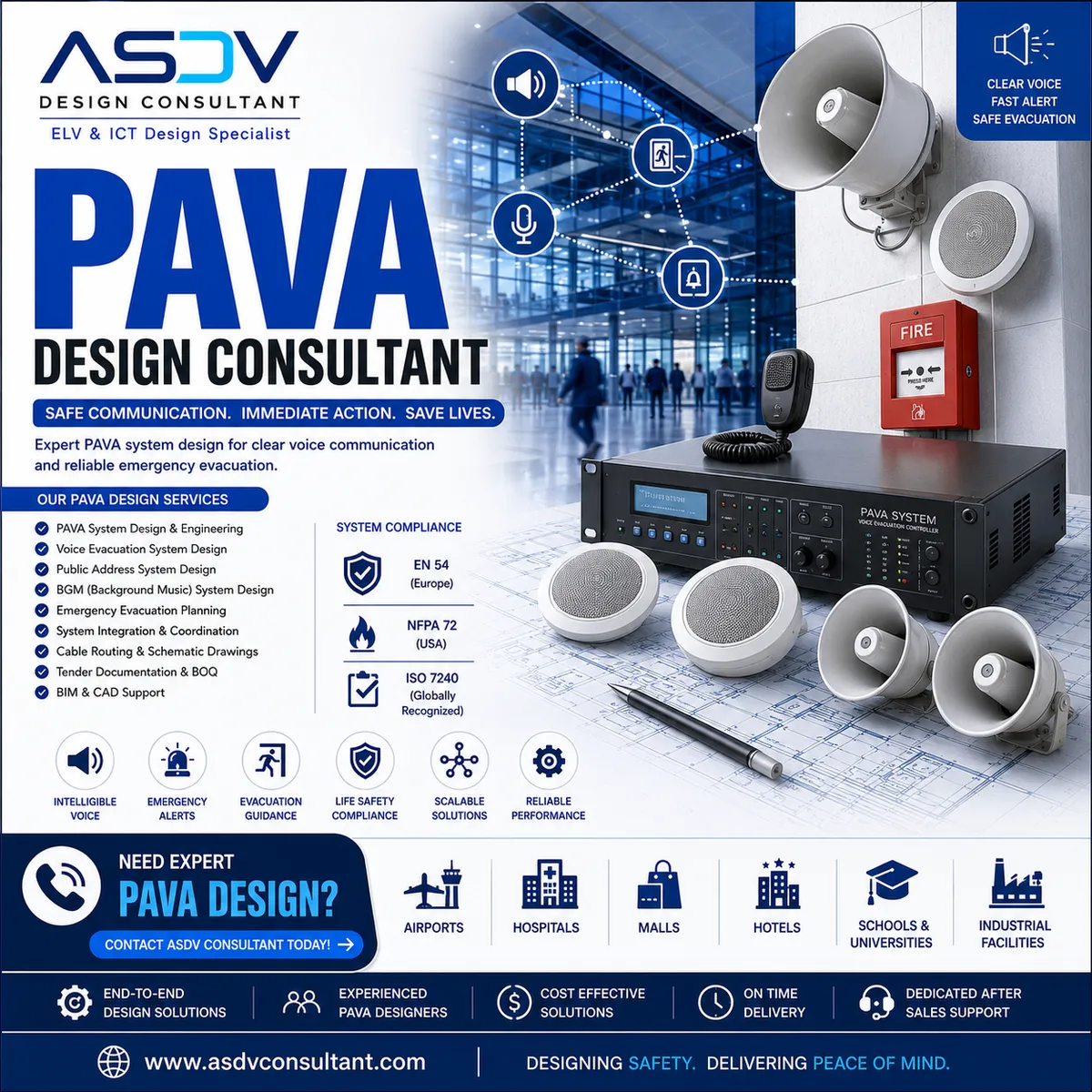 PAVA and Voice Evacuation Systems for Qatar High-Rise Towers | ASDV Consultant