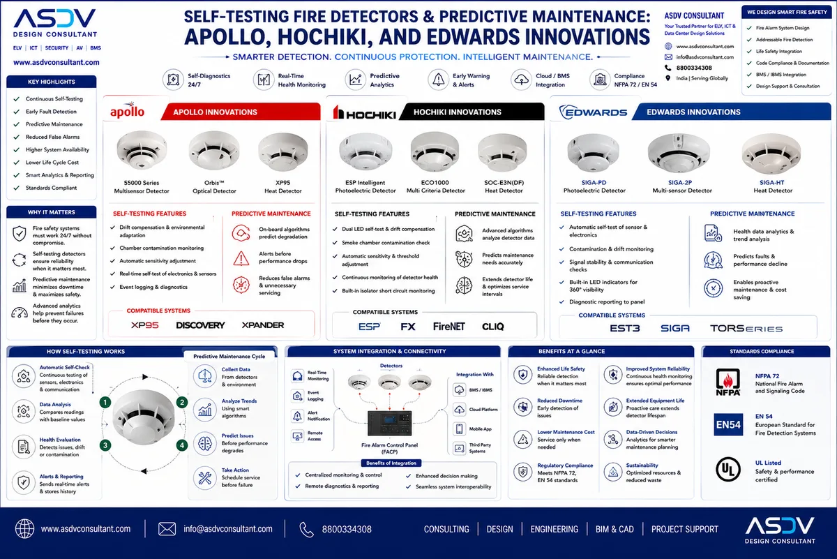 Self-Testing Fire Detectors & Predictive Maintenance: Apollo, Hochiki, Edwards
