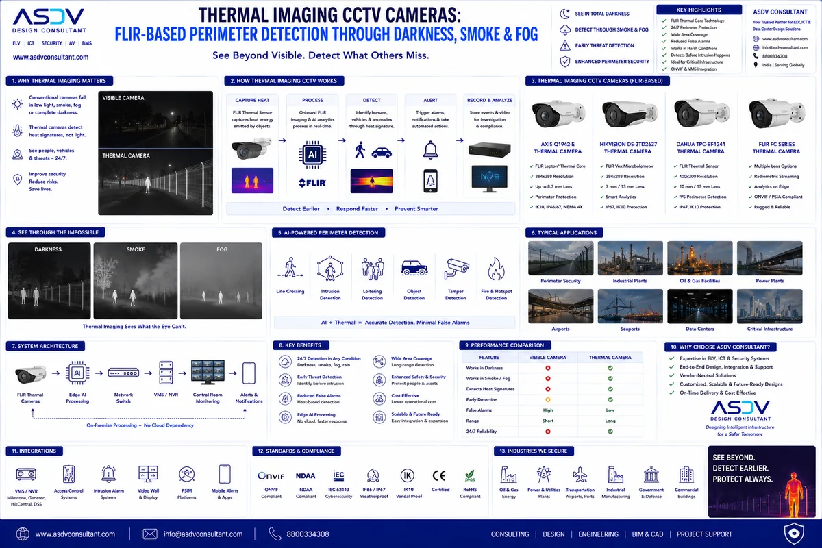 Thermal Imaging CCTV Cameras: FLIR Perimeter Detection Through Darkness & Smoke