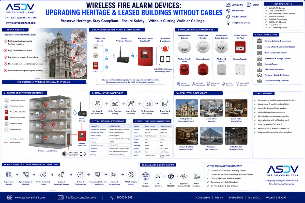 Wireless Fire Alarm Devices: Upgrading Heritage & Leased Buildings