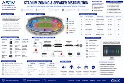Large Stadium PA & BGM System Design case study